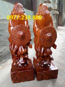 tượng Đạt ma phong thủy bằng gỗ