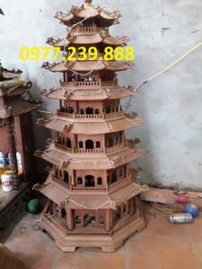 bán tháp chùa bằng gỗ hương 7 tầng
