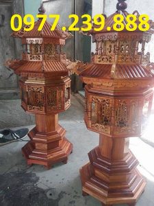 bán đèn thờ mái chùa gỗ hương