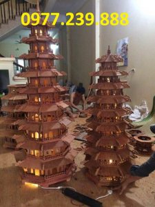 tháp chùa bằng gỗ hương nhập