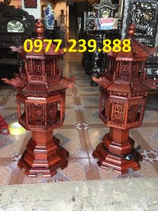 đèn mái chùa bằng gỗ hương việt