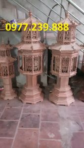 đèn thờ mái chùa bằng gỗ hương