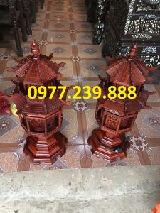đèn thờ mái chùa gỗ hương 1,5m