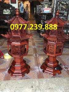 đôi đèn thờ mái chùa bằng hương giá rẻ