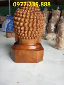 Diện Phật gỗ bách xanh cao 20cm