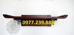 bàn thờ bằng gỗ sồi chân thang 69cm