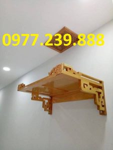 bàn thờ gỗ sồi 61cm màu trần