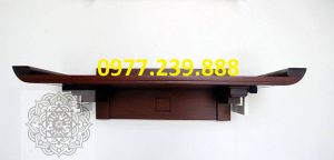 bàn thờ gỗ sồi chân thang 127cm