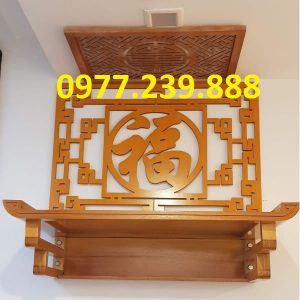 bàn thờ treo tường bằng gỗ sồi nga 107cm