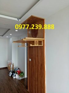 bàn thờ treo tường bằng gỗ tần bìcm