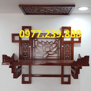 bàn thờ treo tường gỗ sồi nga 61cm