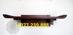 bàn thờ treo tường phật bằng gỗ sồi nga 69cm