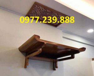 bàn thờ treo tường sồi nga chân thang 89cm