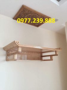 bàn thờ gỗ tần bì 61cm màu trần