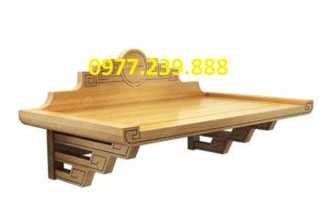 bàn thờ phật treo tường gỗ sồi 61cm