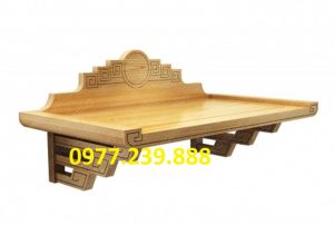 bàn thờ phật treo tường gỗ sồi 81cm