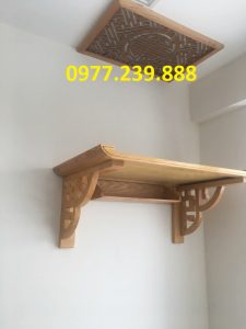 bàn thờ treo bằng gỗ sồi nga 69cm