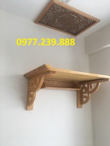 bàn thờ treo bằng gỗ sồi nga 81cm