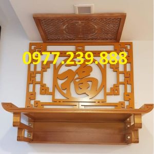 bàn thờ treo tường bằng gỗ sồi nga 69cm