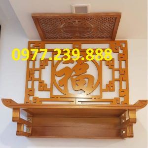bàn thờ treo tường bằng gỗ sồi nga 89cm