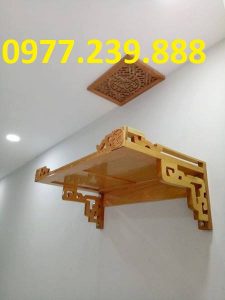 bàn thờ treo tường bằng tần bì 69cm