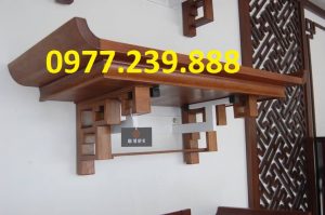 bàn thờ treo tường phật gỗ sồi 61cm