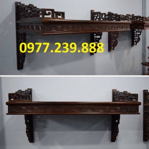 mẫu bàn thờ treo tường bằng gỗ sồi nga 107cm