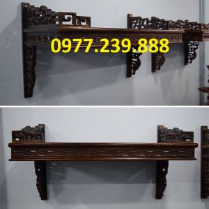 mẫu bàn thờ treo tường bằng gỗ sồi nga 127cm