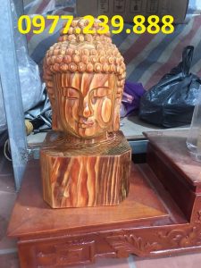tượng Diện Phật bằng bách xanh cao 40cm