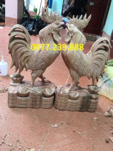 tượng gà bằng gỗ hương nam phi