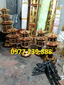 đèn mái chùa bằng gỗ hương sơn son thiếp vàng giá mua bán