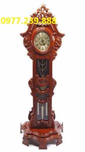 đồng hồ bằng gỗ hoa lá tây giá gốc