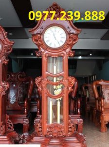 đồng hồ cây bằng gỗ gõ đỏ