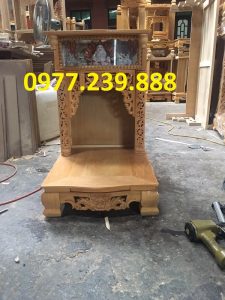 bàn thờ thần tài gỗ pơmu điện tử 41cm