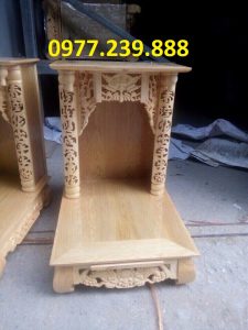 bàn thờ thần tài hiện đại bằng gỗ pơmu giá gốc