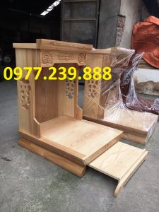 bàn thờ thần tài hiện đại bằng gỗ pơmu giá rẻ