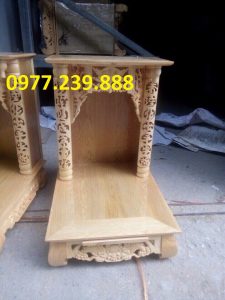 bàn thờ thần tài hiện đại gỗ pơmu