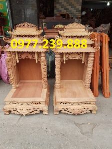 bàn thờ thần tài mái chùa gỗ hương mua bán