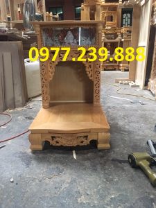 bán bàn thờ thần tài gỗ pơmu điện tử 41cm