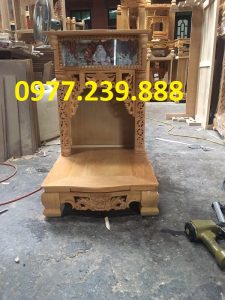 bán bàn thờ thần tài gỗ pơmu điện tử 56cm