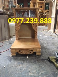 bán bàn thờ thần tài gỗ điện tử 41cm