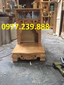 bán bàn thờ thần tài gỗ điện tử 56cm