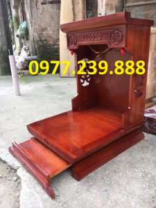 bán bàn thờ thần tài hiện đại gỗ pơmu 41cm