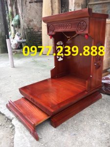 bán bàn thờ thần tài hiện đại gỗ pơmu 56cm