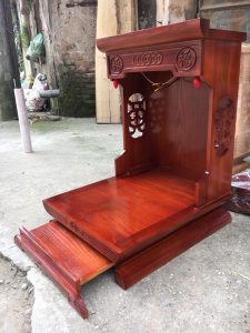 bán bàn thờ thần tài hiện đại gỗ pơmu 69cm