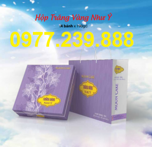 bánh trung thu cao cấp hải hà hộp như ý ở quầy mua bán