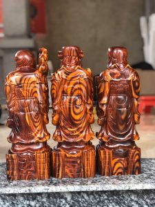 bộ tượng gỗ ông Phúc Lộc Thọ trắc 40cm