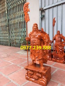 tượng quan công gỗ hương 20cm