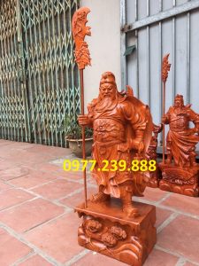 tượng quan công gỗ hương 50cm